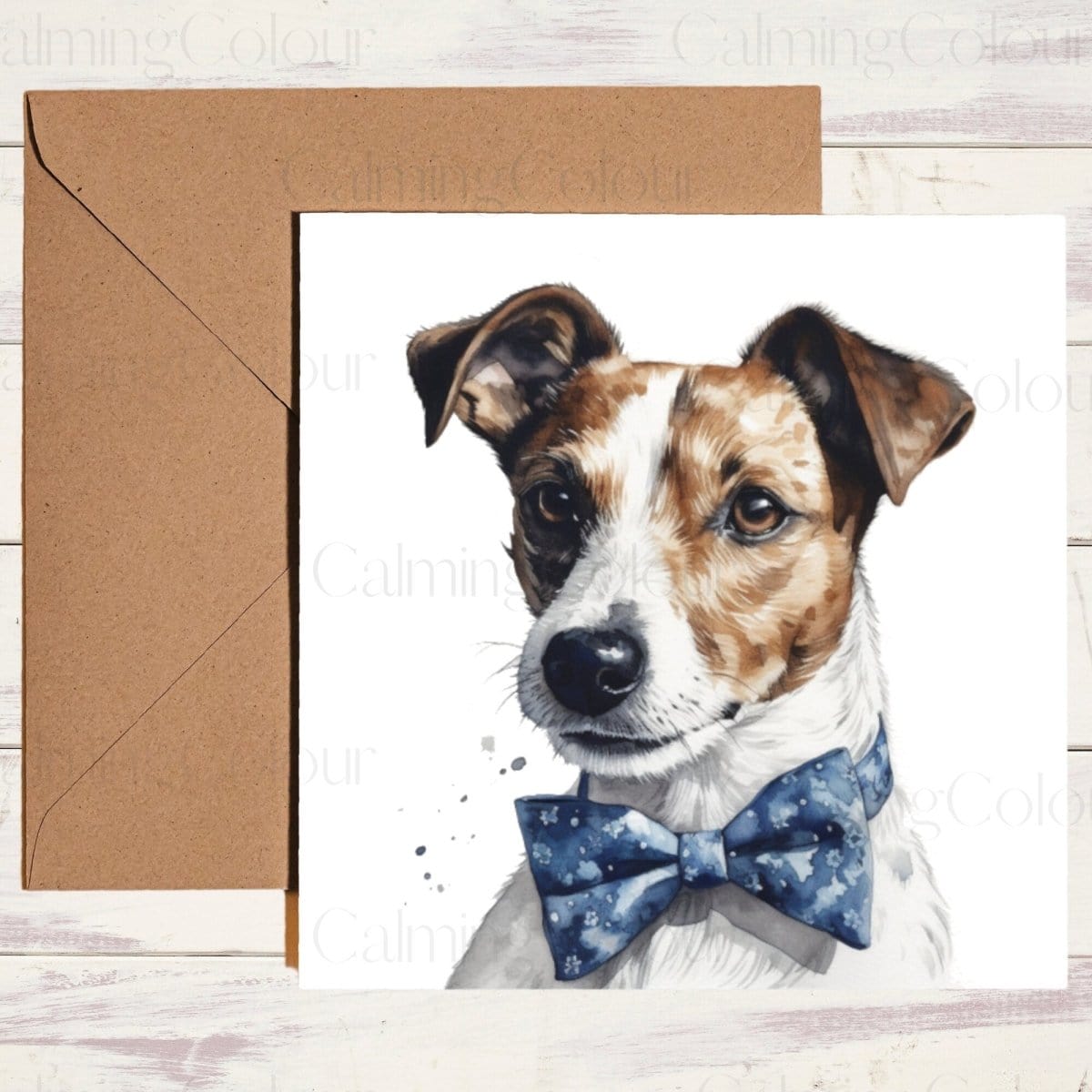 Jack Russell Greeting Card | Card for Dog Lover | Calming Colour