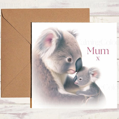 Koala on Mother's Day with Love | Greeting Card for Mum | Mother's Day Card