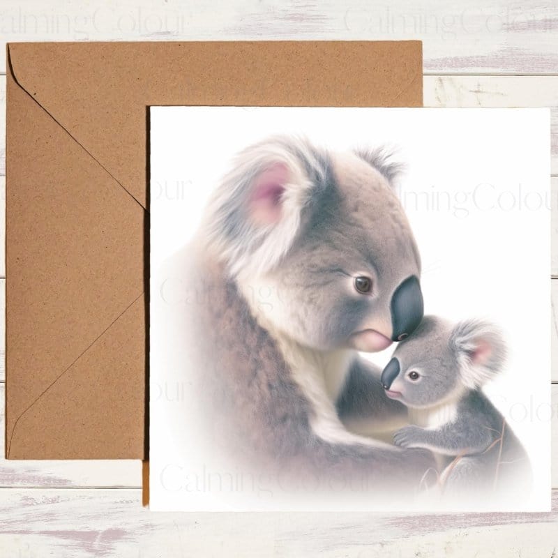 Koala on Mother's Day with Love | Greeting Card for Mum | Mother's Day Card