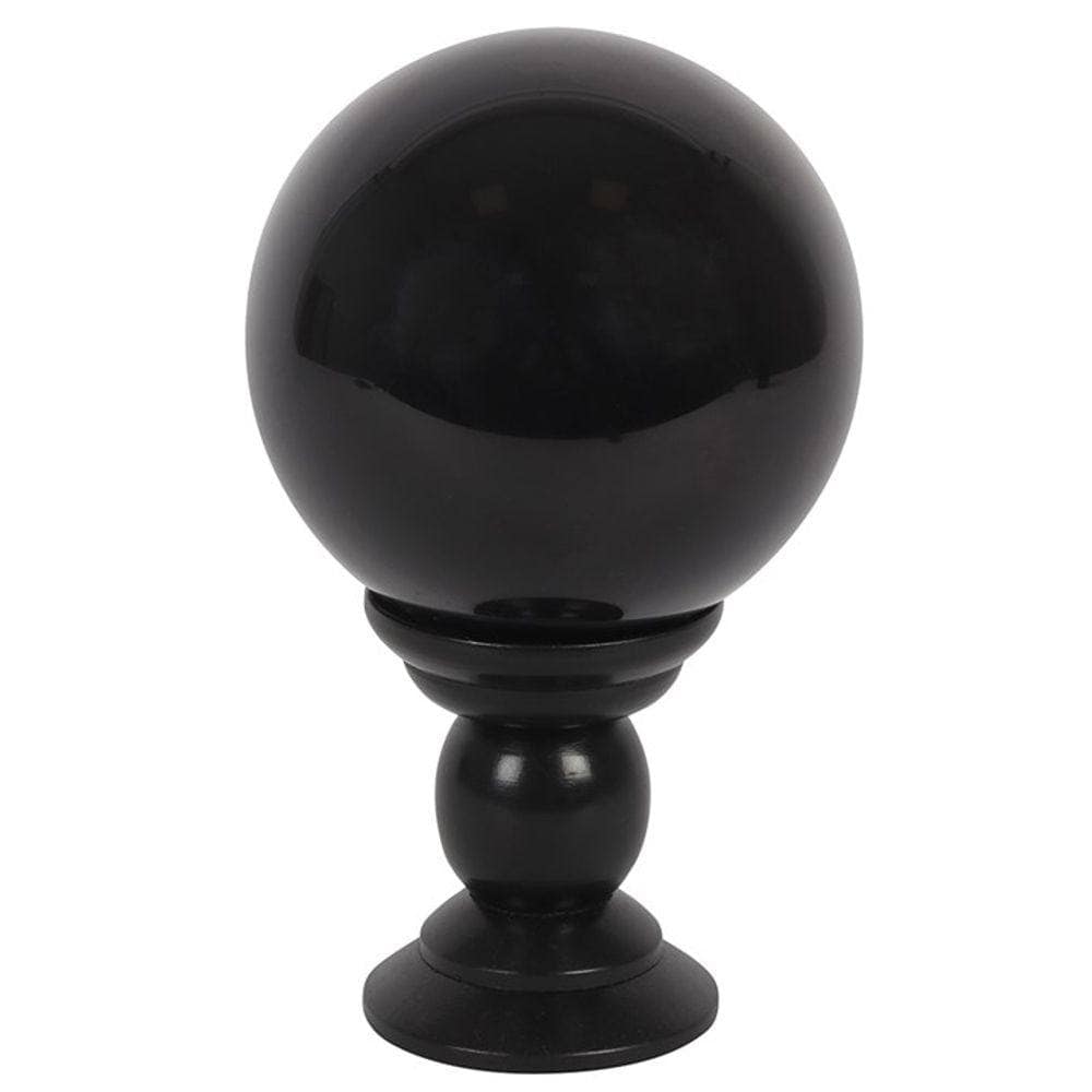 Large Black Crystal Ball on Stand | 21cm | Calming Colour