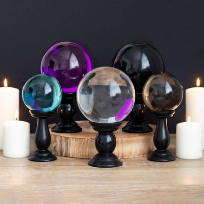 Large Purple Crystal Ball on Stand | 21cm | Calming Colour