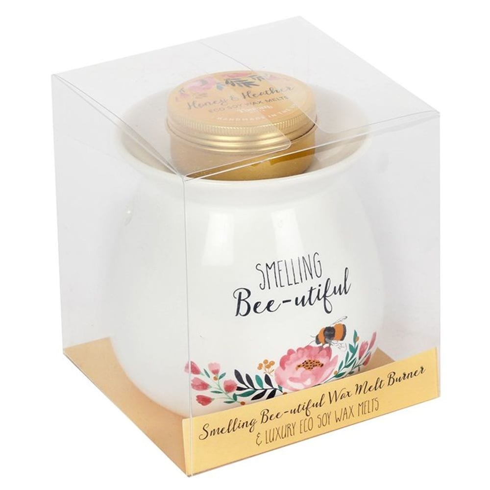 Large Smelling Bee - utiful Wax Melt Burner Gift Set | Calming Colour