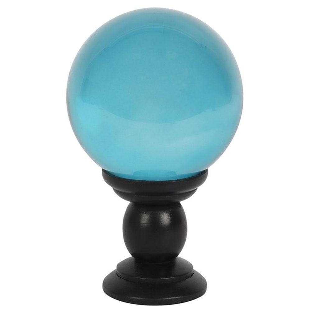 Large Teal Crystal Ball on Stand | 21cm | Calming Colour