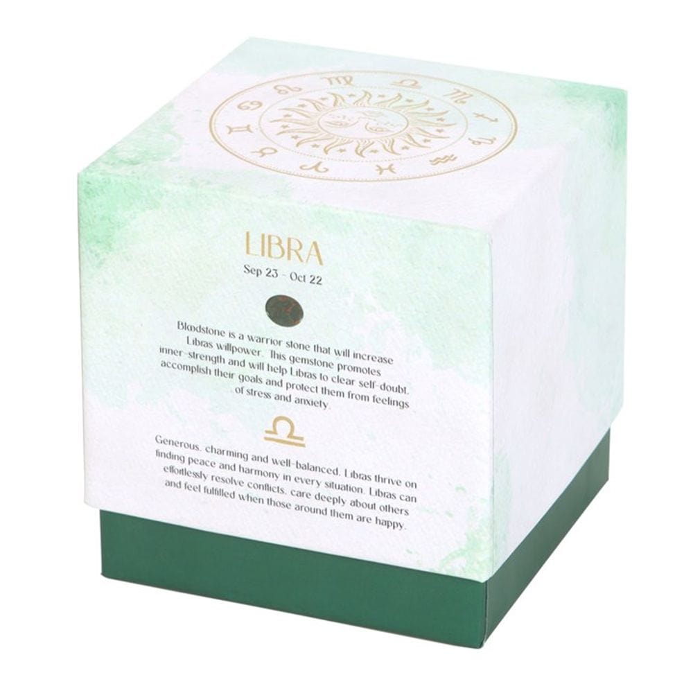 Libra Sweet Jasmine Gemstone Zodiac Candle | Calming Colour