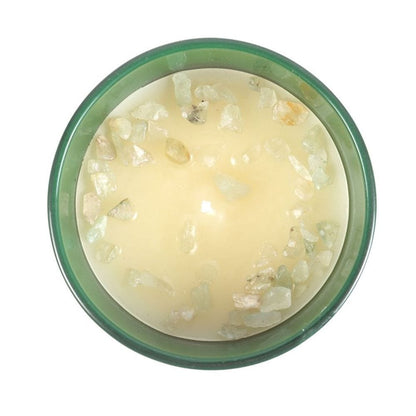 Libra Sweet Jasmine Gemstone Zodiac Candle | Calming Colour