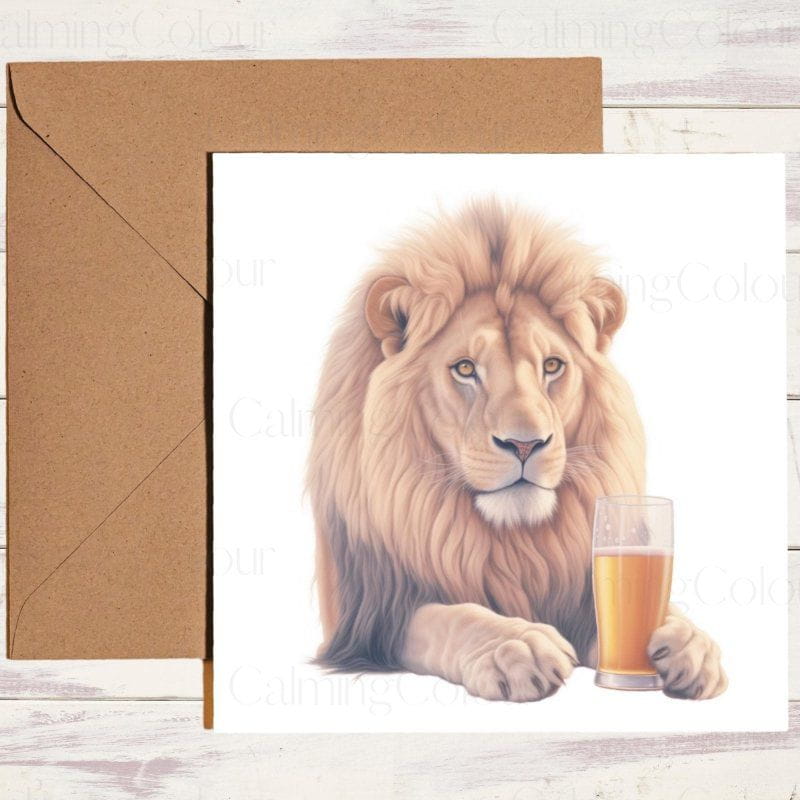 Lion Father's Day Card | Dad Greetings With Love | Father's Day