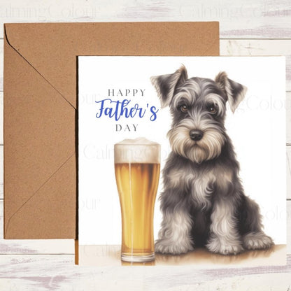 Miniature Schnauzer Father's Day Card | With Love | Father's Day