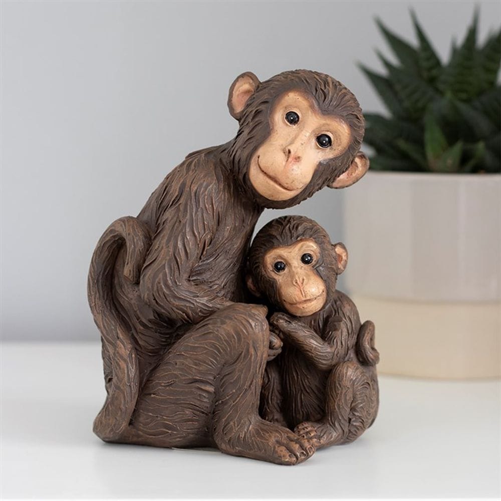 Monkey Mother and Baby Ornament | Calming Colour