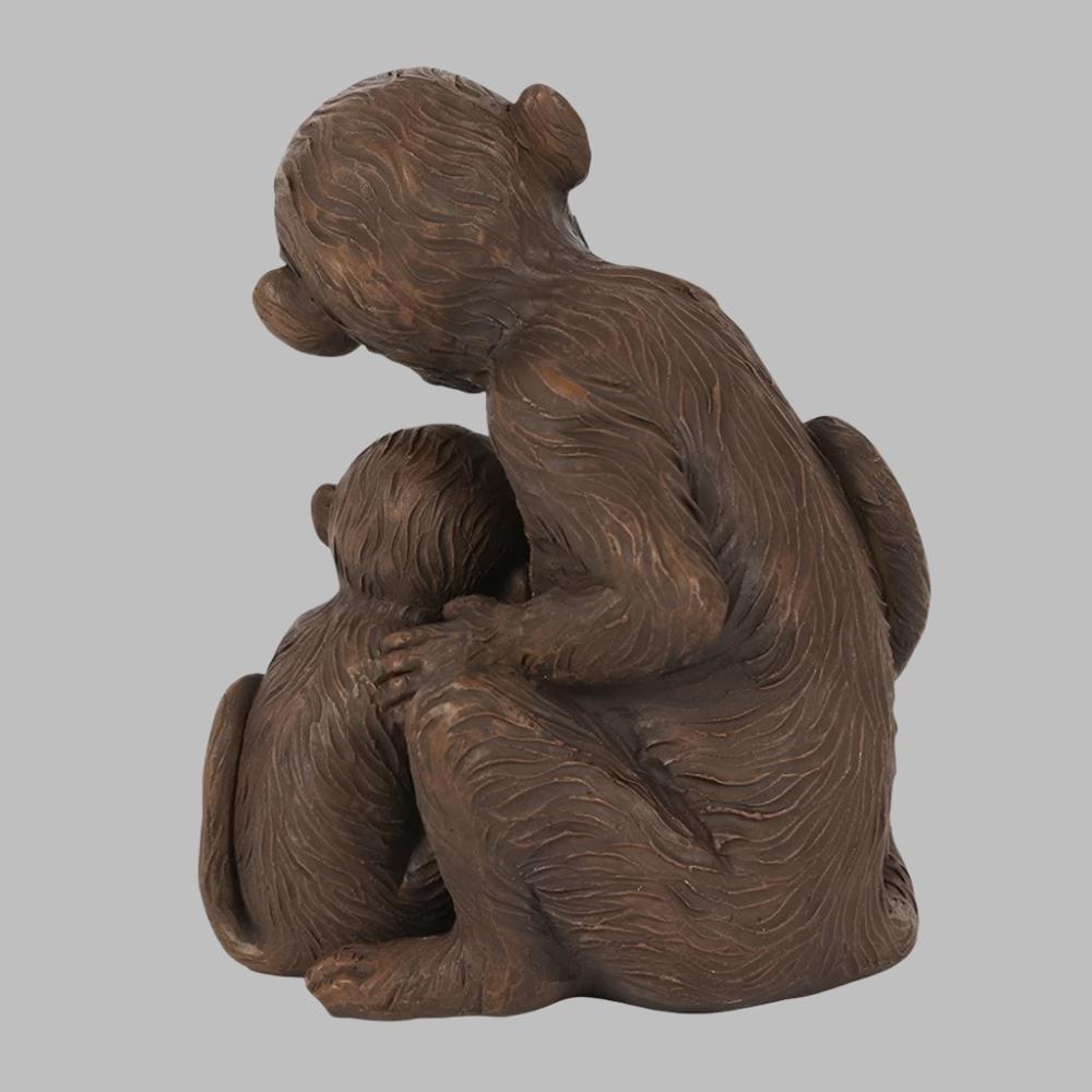 Monkey Mother and Baby Ornament | Calming Colour