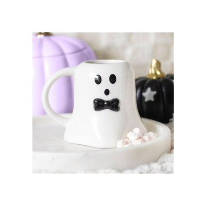 Mr Boo Ghost Shaped Mug with Bow Tie | Calming Colour