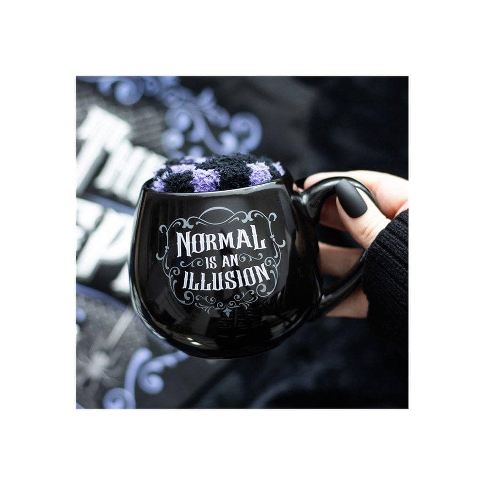 Normal is an Illusion Gothic Mug and Socks Set | Calming Colour