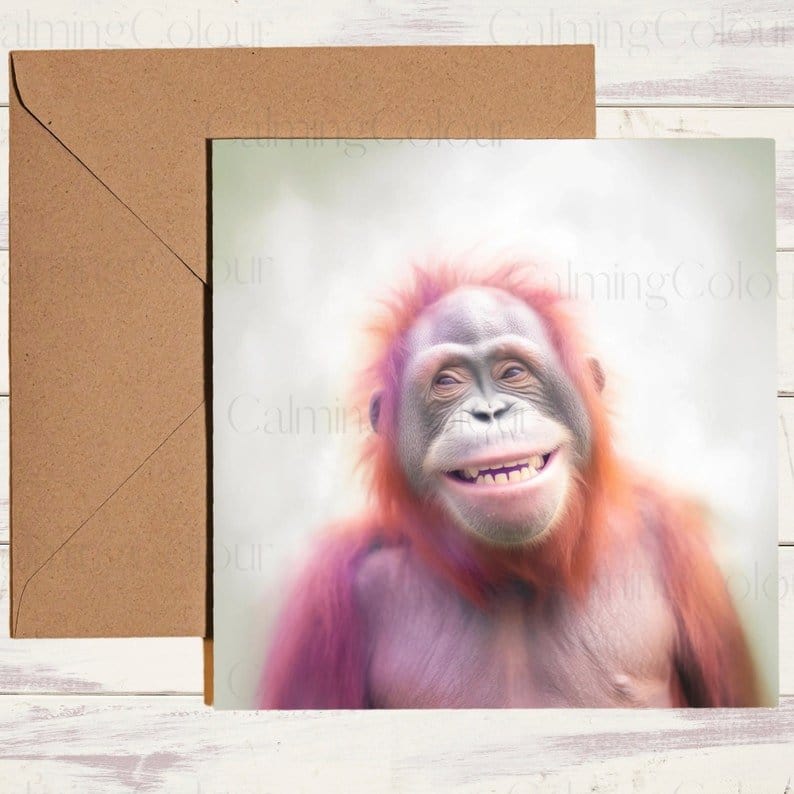 Orangutan Father's Day Card | Single Card | Calming Colour