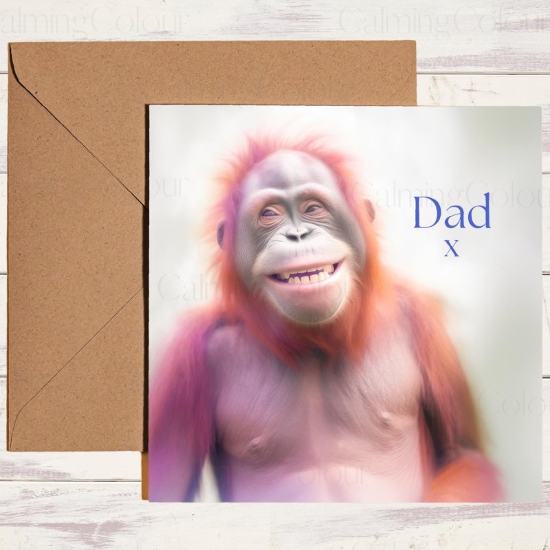 Orangutan Father's Day Card | With Love for Dad | Father's Day