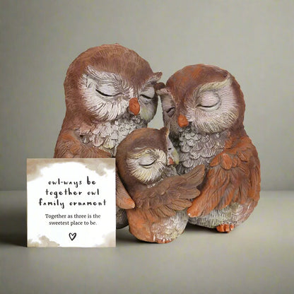 Owl Family Ornament 'Owl - ways Be Together' | Calming Colour