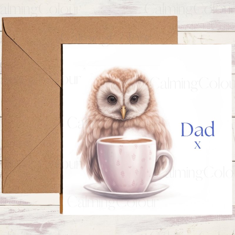 Owl Father's Day Card | For Dad With Love | Father's Day
