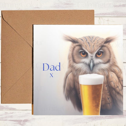 Owl Father's Day Card | With Love for Dad | Father's Day