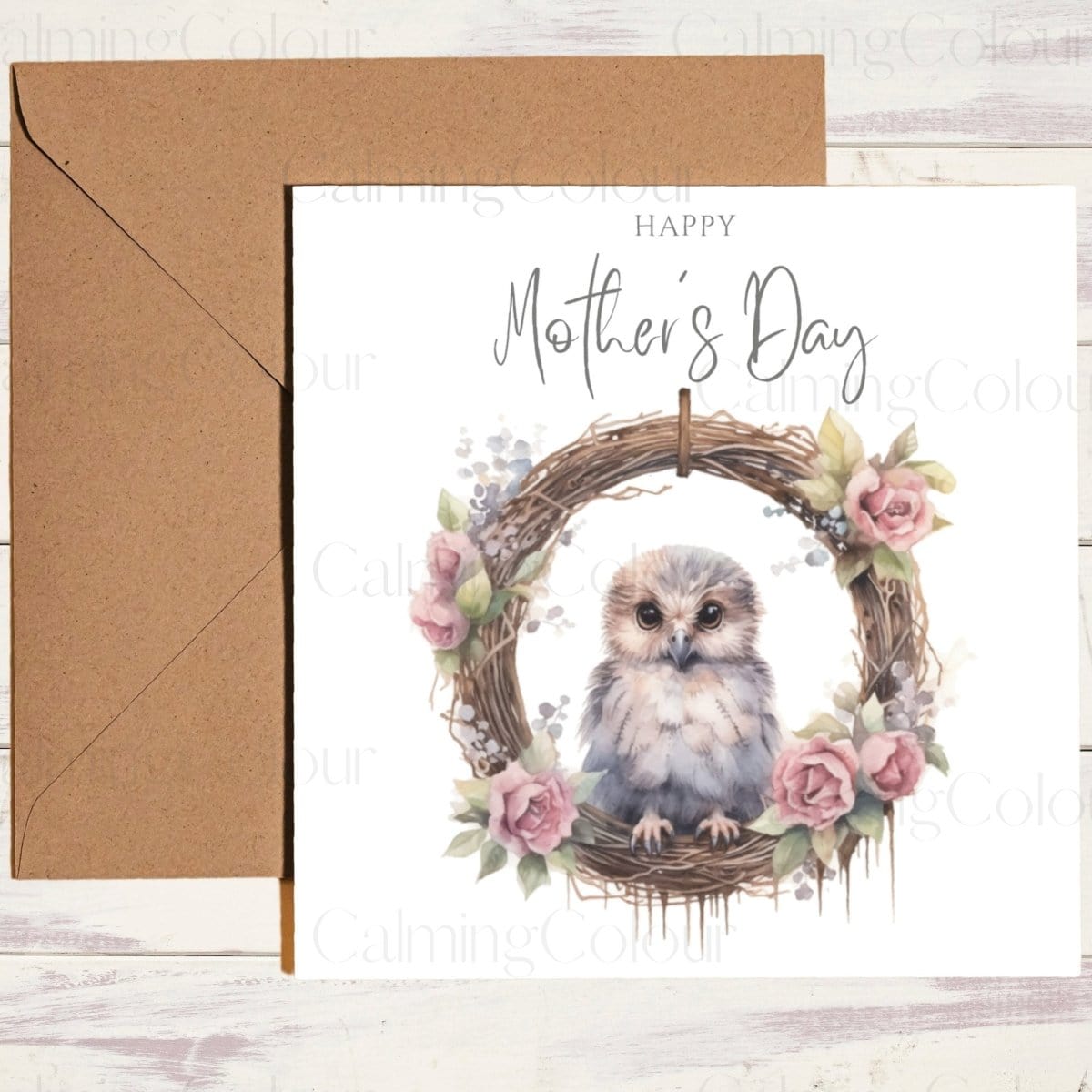 Owl Mother's Day Card | Single Card | Calming Colour