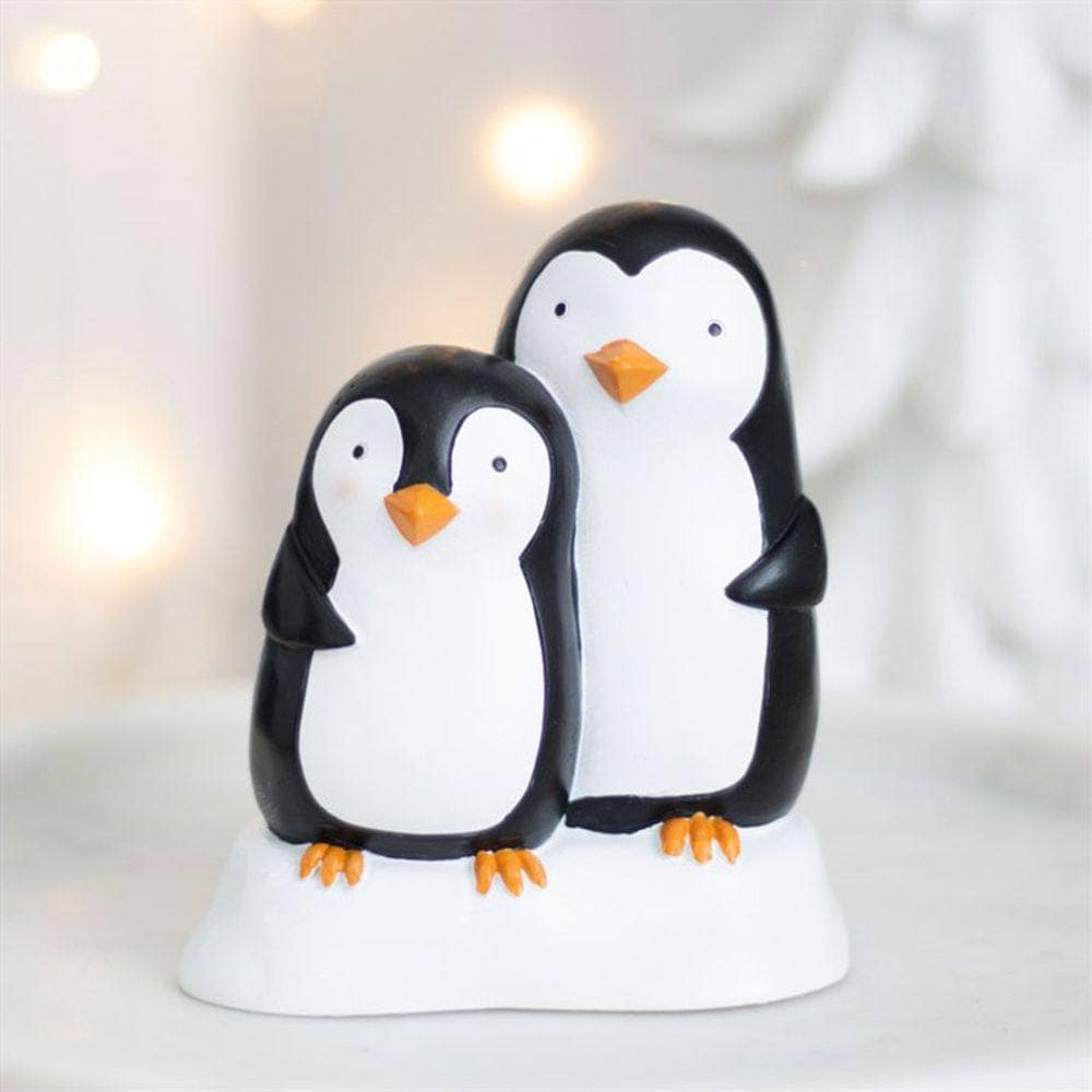 Pair Of Penguins | Resoin Ornament | "Snuggle Season" | Calming Colour