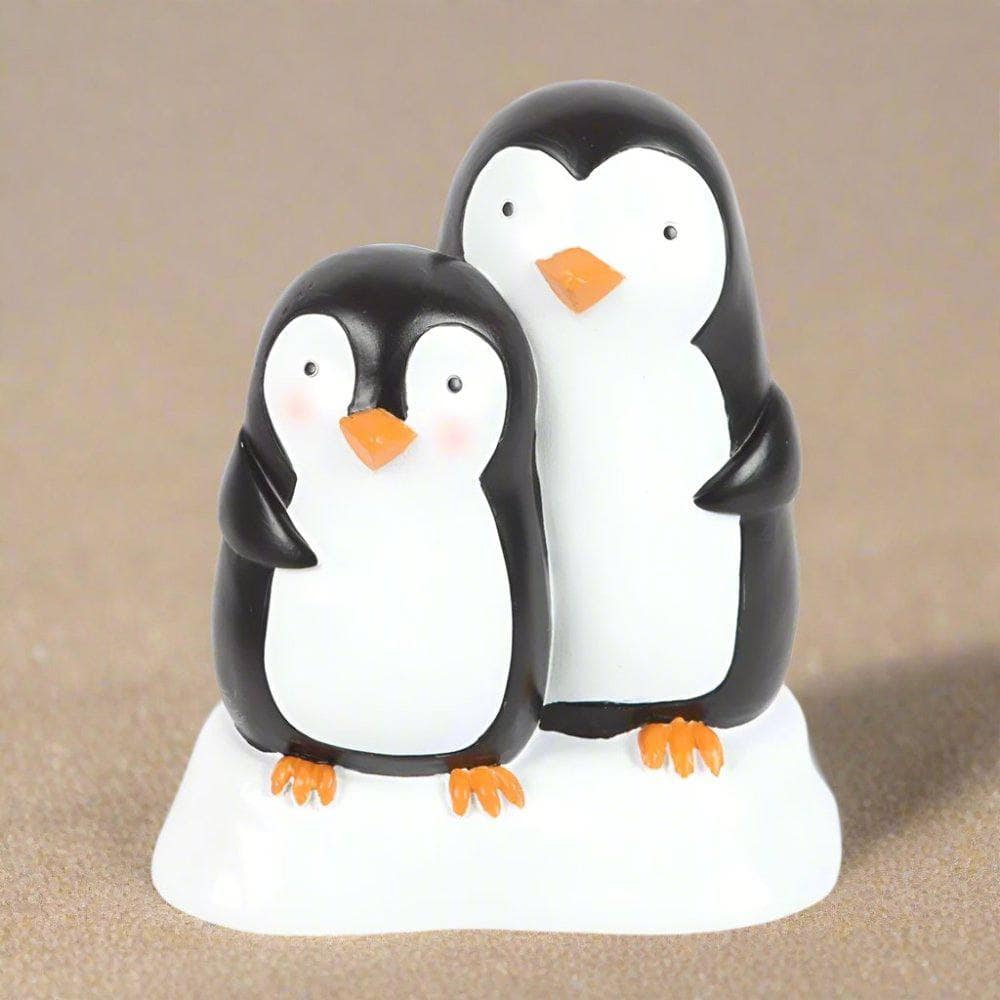 Pair Of Penguins | Resoin Ornament | "Snuggle Season" | Calming Colour