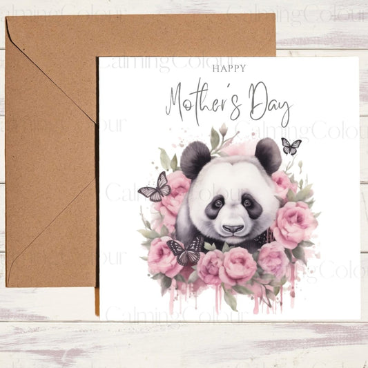 Panda Mother's Day Card | Single Card | Calming Colour