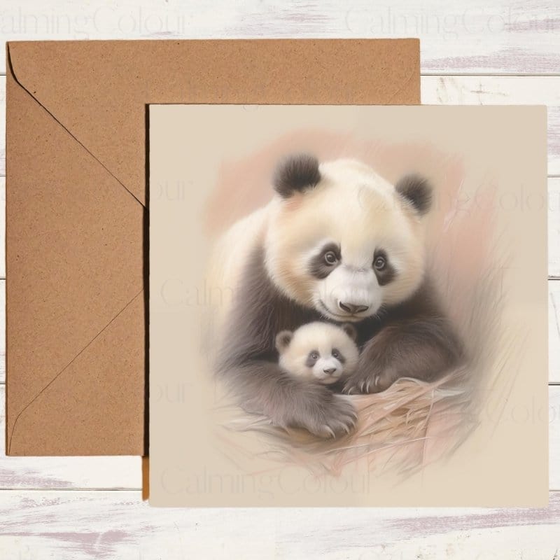 Panda Mother's Day | Greeting Card for Mum | Mother's Day Card