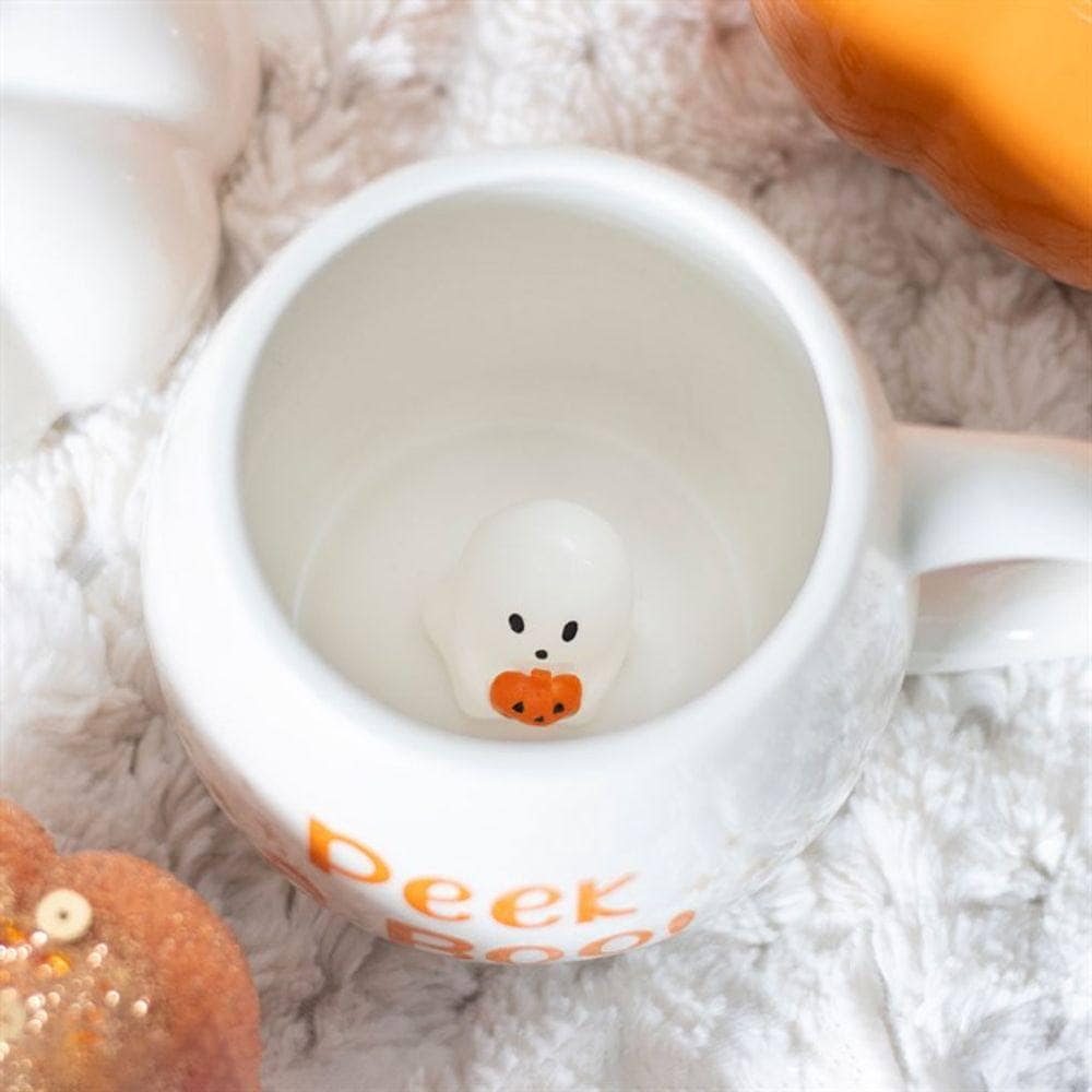 Peekaboo Ghost Rounded Mug | Calming Colour