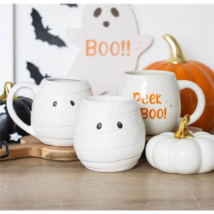 Peekaboo Ghost Rounded Mug | Calming Colour