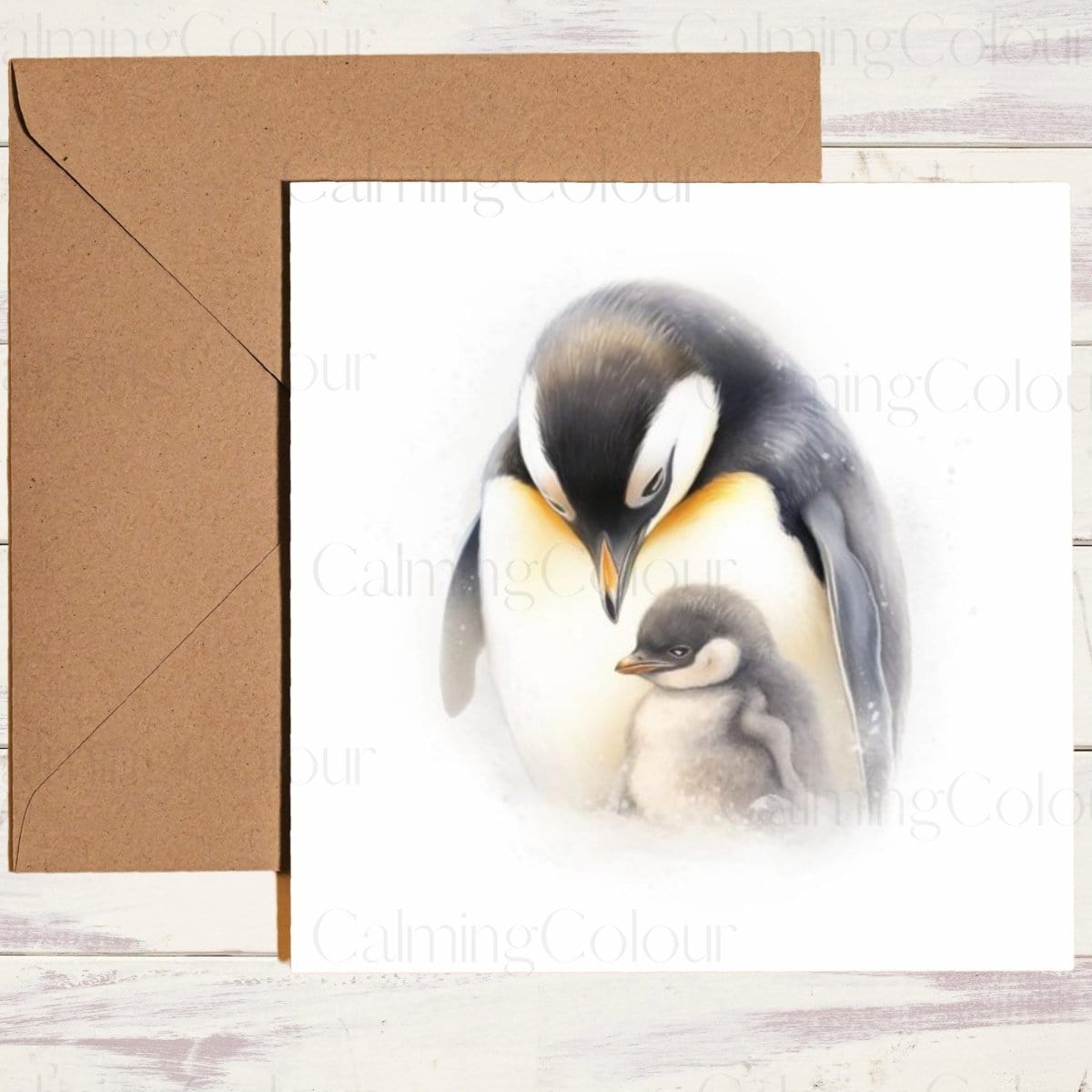 Penguin Mother's Day Card | Single Card | Calming Colour