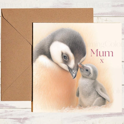 Penguin Mother's Day | Greeting Card for Mum | Mother's Day Card