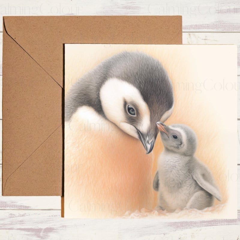 Penguin Mother's Day | Greeting Card for Mum | Mother's Day Card