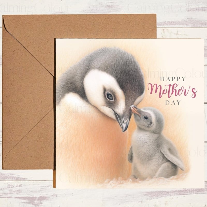 Penguin Mother's Day | Greeting Card for Mum | Mother's Day Card