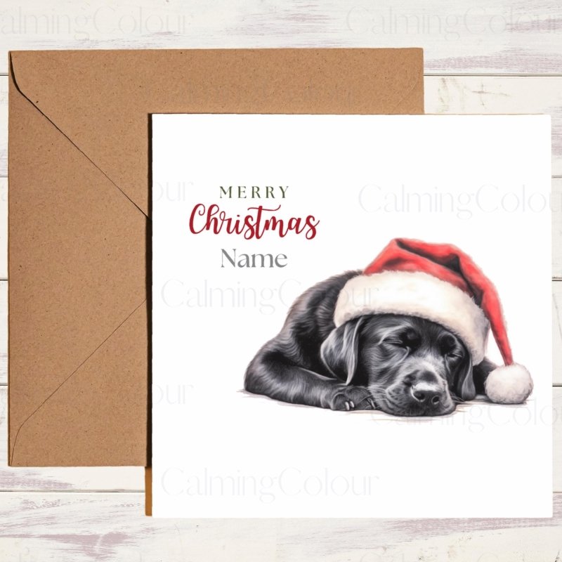 Personalised Black Labrador Christmas Card | Dog Lover Greetings | Christmas Card (Personalised)