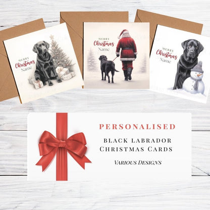 Personalised Black Labrador Christmas Card | Dog Lover Greetings | Christmas Card (Personalised)