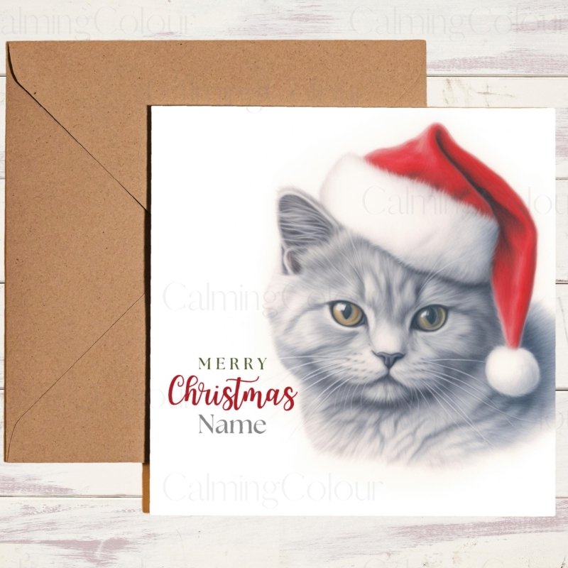 Personalised British Shorthair Cat Christmas Cards | Holiday Greeting | Christmas Card (Personalised)