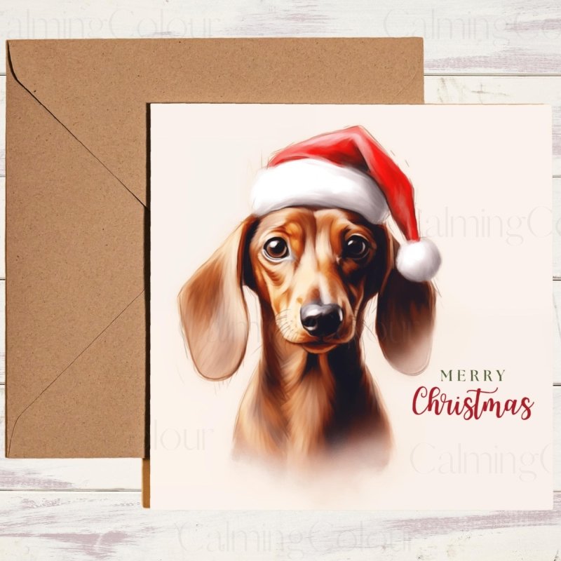 Personalised Dachshund Christmas Card | Dog Lovers | Christmas Card