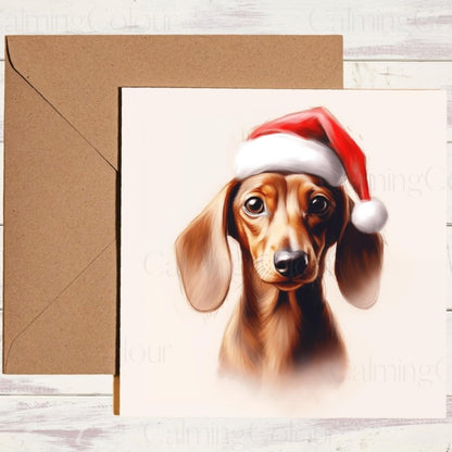 Personalised Dachshund Christmas Card | Dog Lovers | Christmas Card