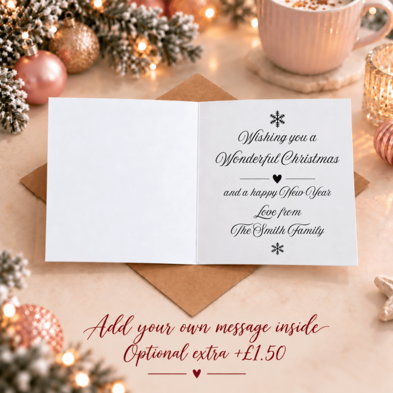 Personalised Tabby Kitten with Gifts Christmas Card | Christmas Card (Personalised)