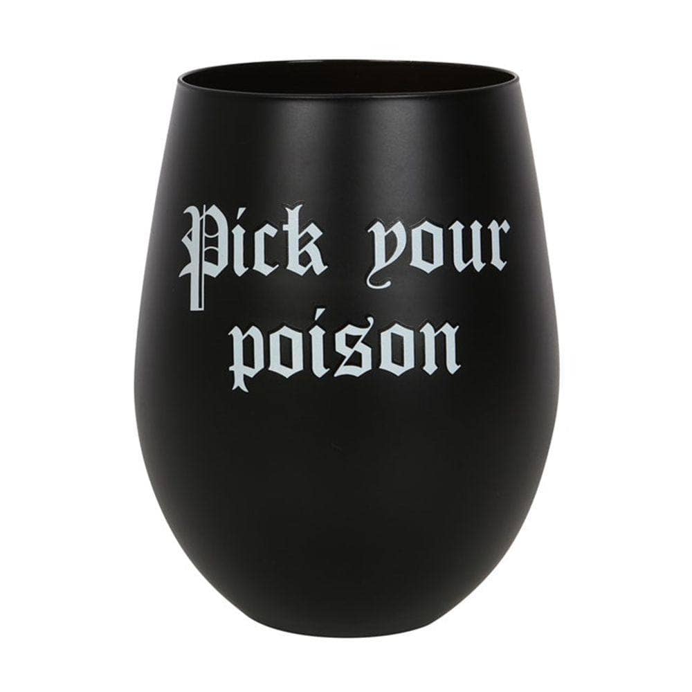 Pick Your Poison Stemless Wine Glass | Calming Colour