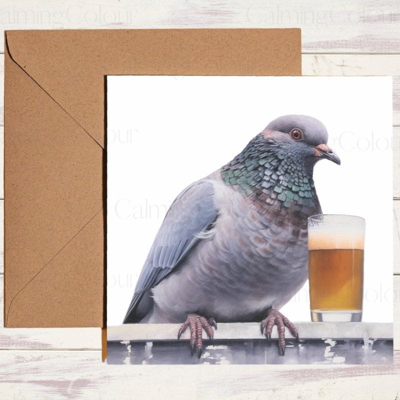Pigeon with a Pint | Father's Day Card | Dad With Love | Father's Day