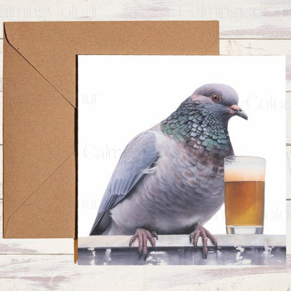 Pigeon with a Pint | Father's Day Card | Dad With Love | Father's Day