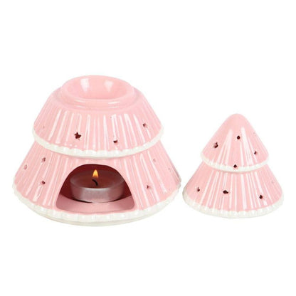 Pink Christmas Tree Oil Burner | Gift | Calming Colour