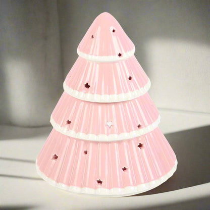 Pink Christmas Tree Oil Burner | Gift | Calming Colour