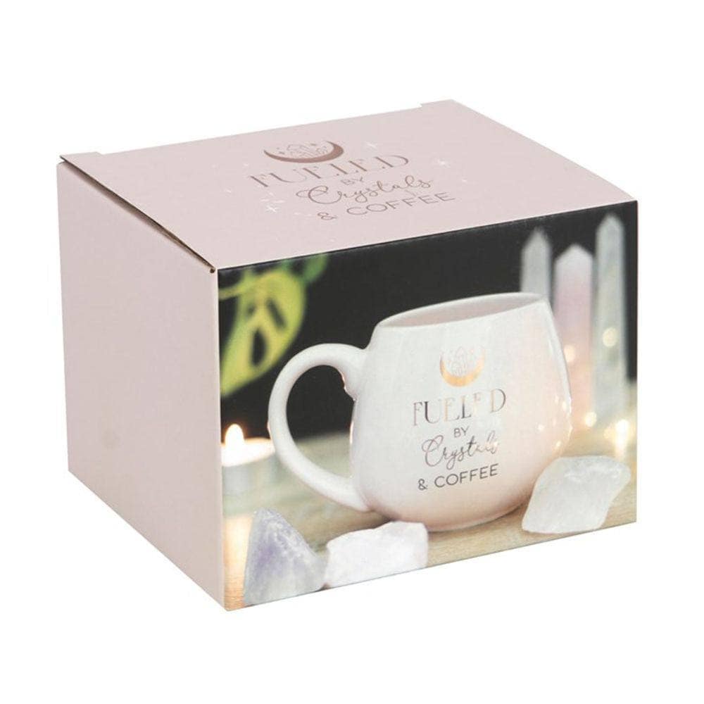 Pink Rounded Mug | "Crystals and Coffee" | Calming Colour