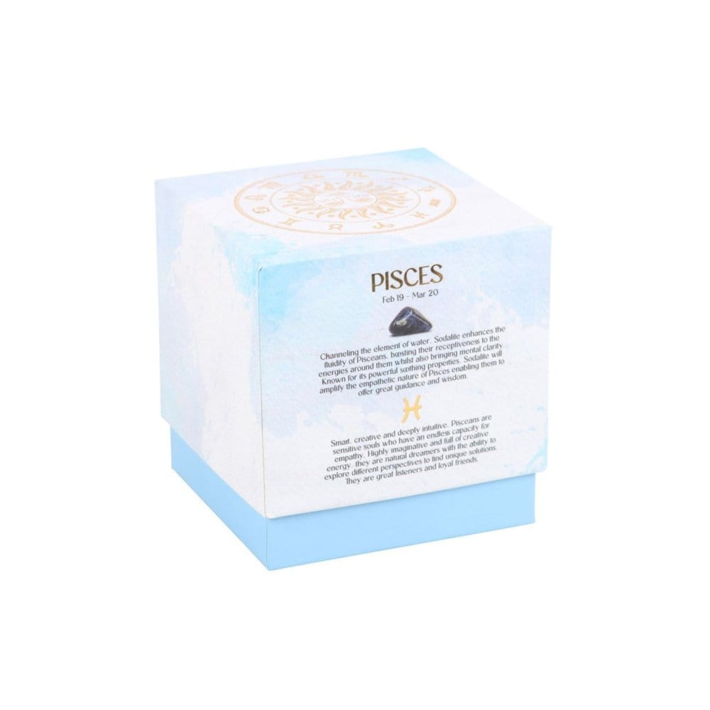 Pisces Gardenia Gemstone Zodiac Candle | Calming Colour