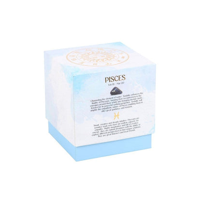 Pisces Gardenia Gemstone Zodiac Candle | Calming Colour