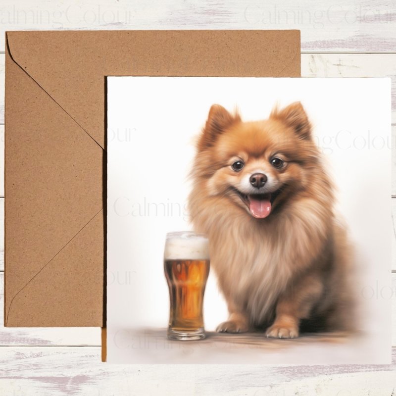 Pomeranian Father's Day Card | With Love | Father's Day