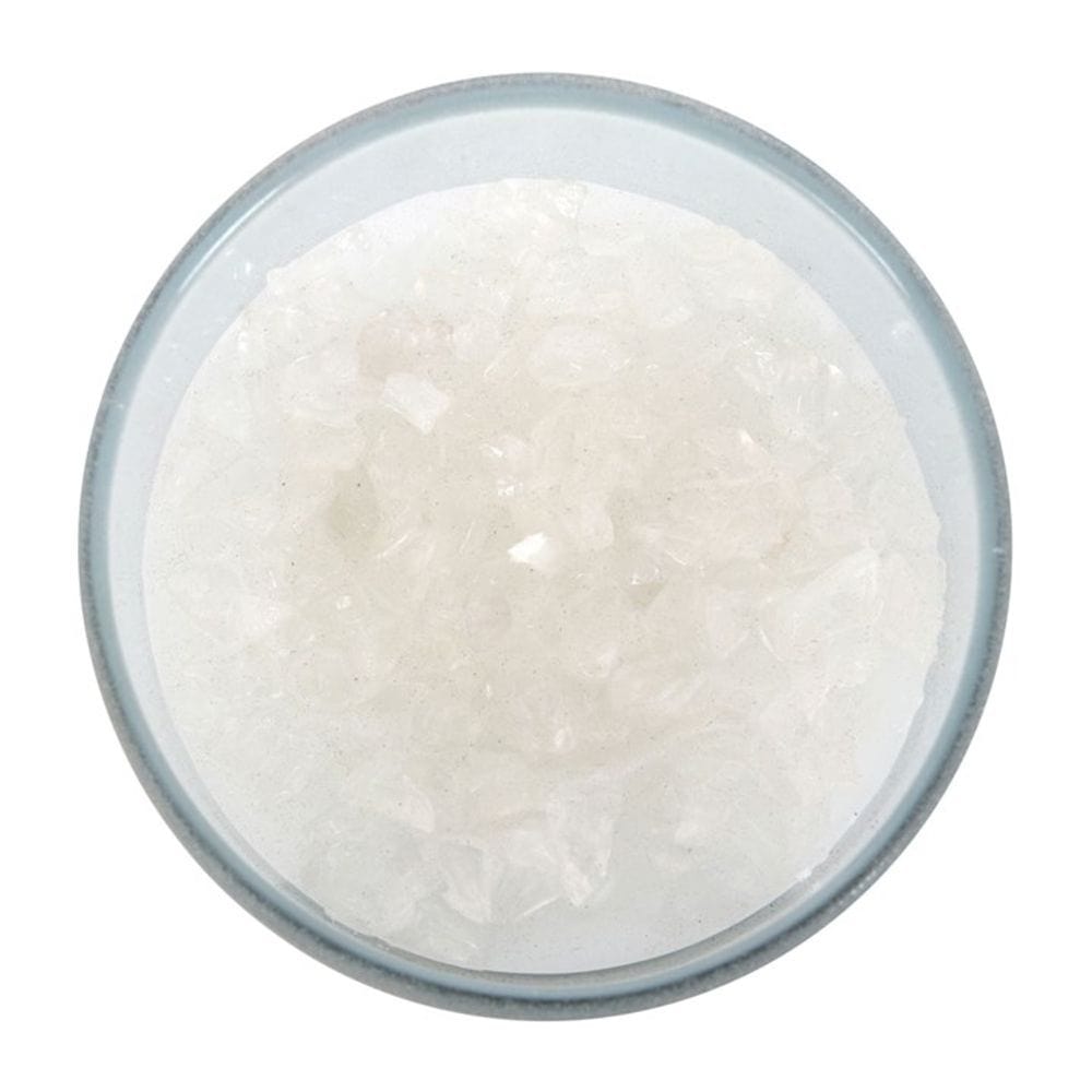 Positive Energy White Sage Crystal Chip Candle | Calming Colour