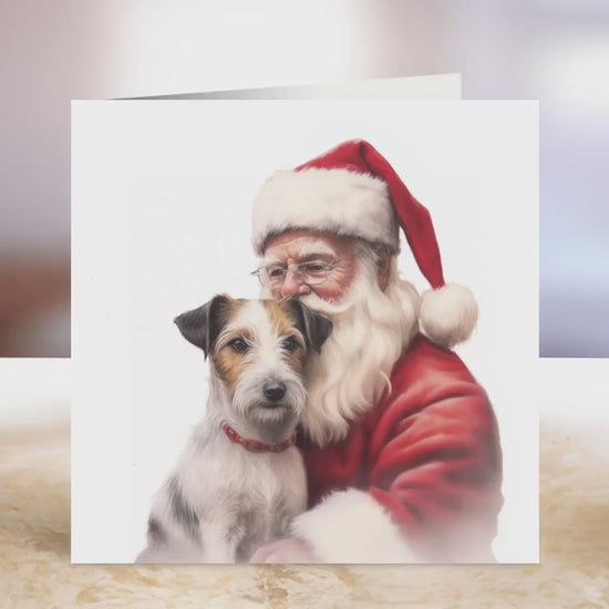 Jack Russell Christmas Card | Greeting card for dog lover | Single card blank on the inside