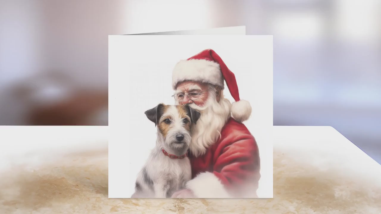 Jack Russell Christmas Card | Greeting card for dog lover | Single card blank on the inside