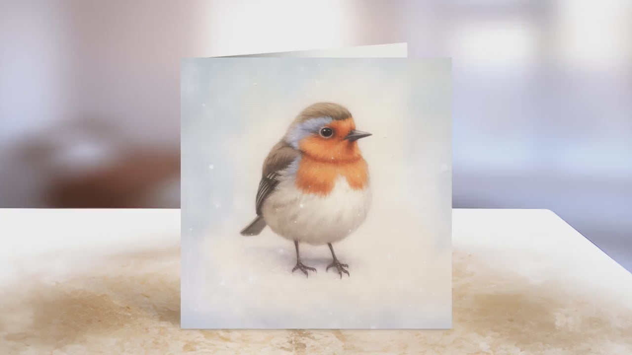 Robin Christmas Card | Greeting card for Robin lover | Single card blank on the inside